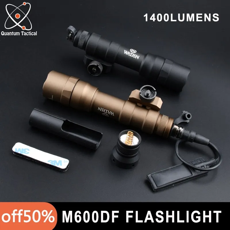 M600DF Tactical Flashlight 1400 Lumens Wadsn M600 Outdoor Scout Light Softair Hunting Led Torch Constant Momentary On For 20MM