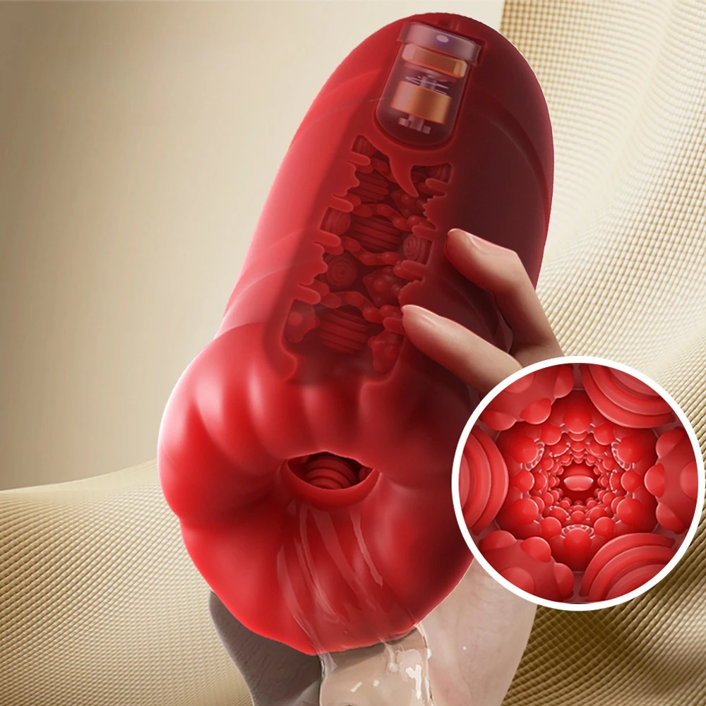 جهاز استمناء كهربائي للرجال 10 وضع مص اللسان مدرب القضيب جيب كس ديكس حشفة فراغ محفز الكبار الرجال لعبة الجنس