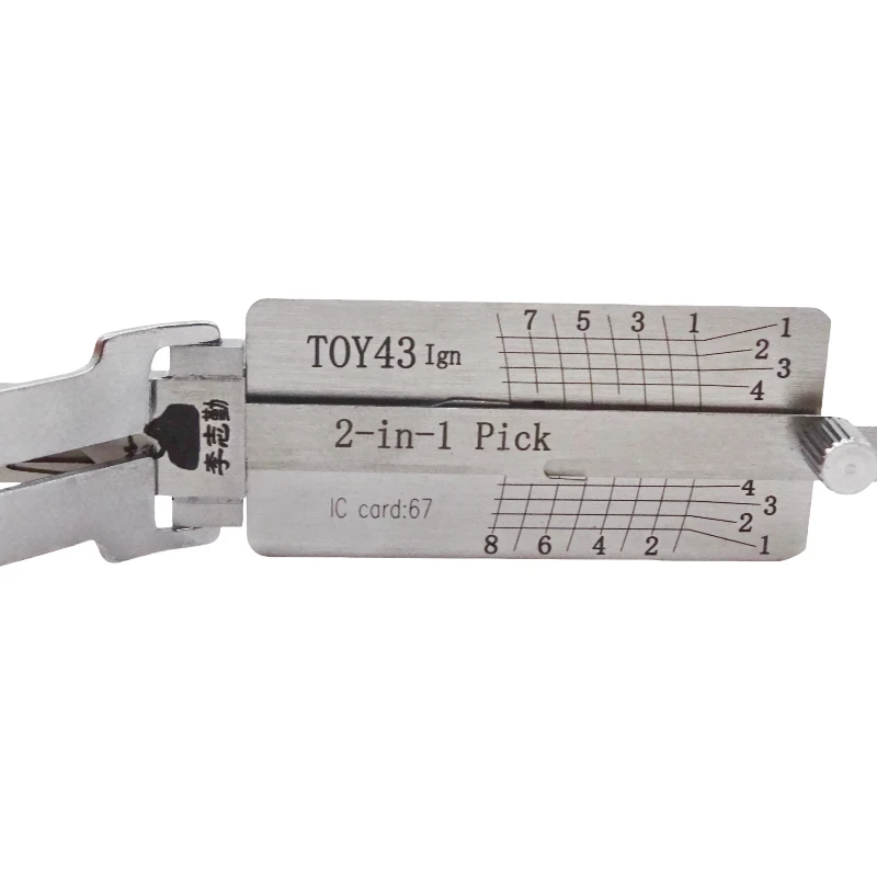 Lishi TOY43 Ign 2-in-1 Schlosserwerkzeug Lockpick & Decoder Flachfräsen für H-onda Motorrad/T-oyota/GE3/Geely Modelle – Detail 4