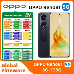 OPPO-Reno8T GB Android携帯電話,6.7インチ画面,8GB RAM, 128GB ROM,すべての色,良好な状態,オリジナルの携帯電話