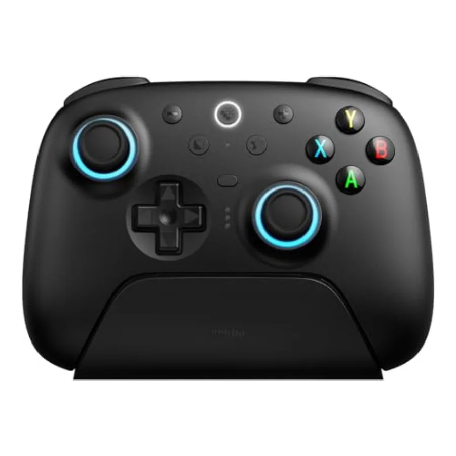 

Gaming Controller with TMR Joysticks Switchable Hall Effect/Tactile Triggers 8Speed Wireless Tech Charging Dock RGB Fire Ring f