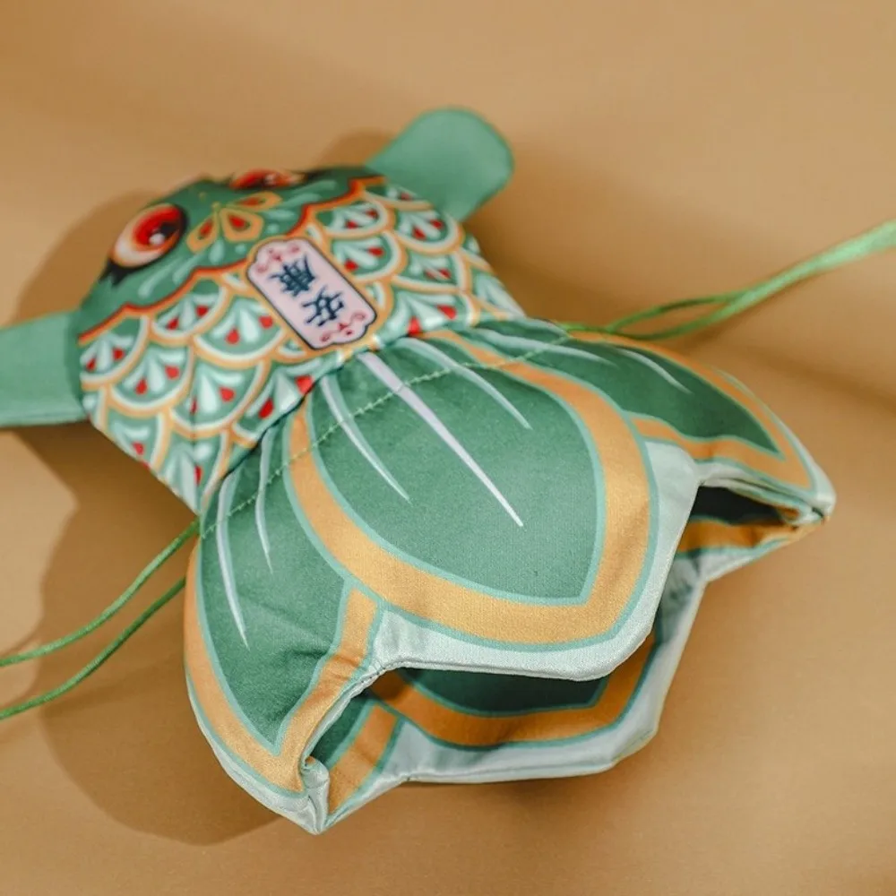 Chinese Style Cartoon Koi Sachet Bag Embroidery Handmade Good Luck Pouch Blessing Sachet Hanging Fish Ornament Festive