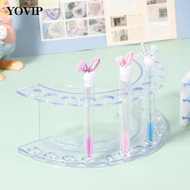 Acrylic Pen Stand Beauty Makeup Tools Eyebrow Brush Tube Display Stand Eyelash Brush Storage Bracket Tweezers Lipstick Storage