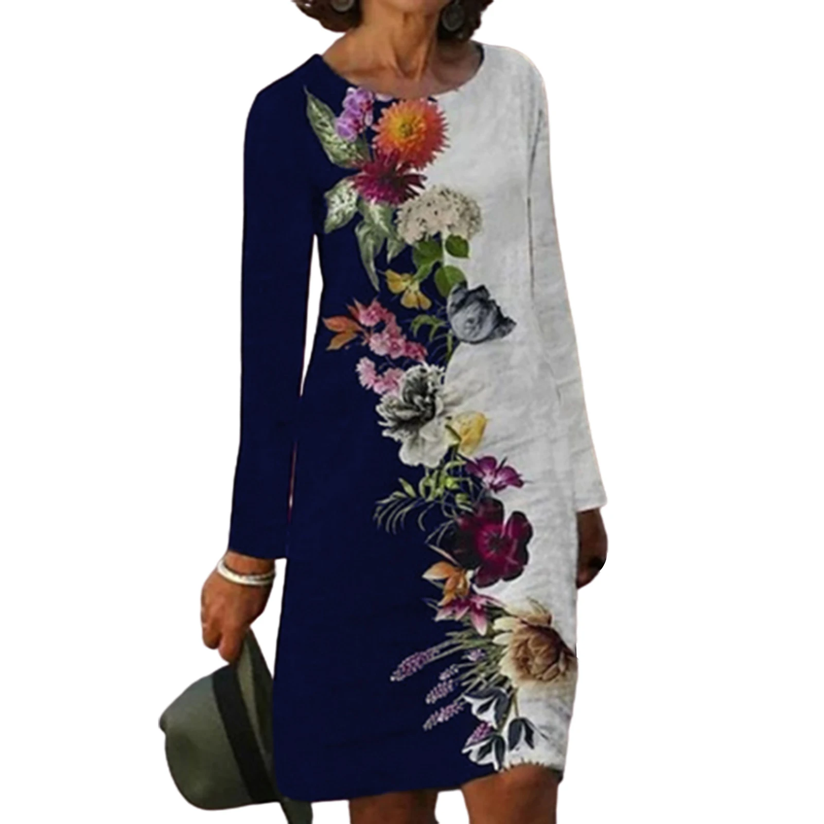

Women Summer Casual Dress Vintage Women Loose Sundress for Going Beach Side Wear