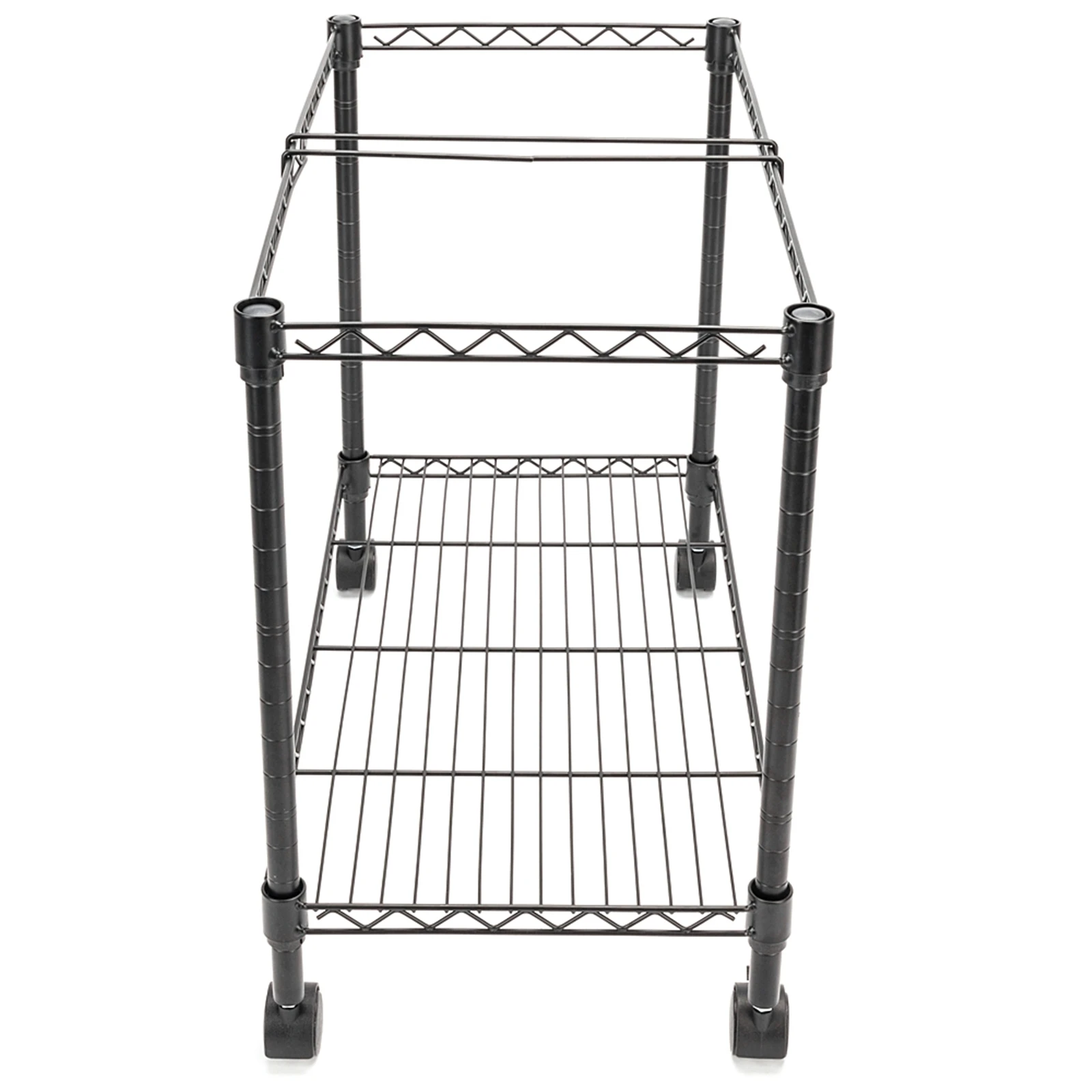 Único Tier Utility carrinho com armazenamento Rack e rodízios de bloqueio, Metal Rolling, Office Pedestal arquivos, armários