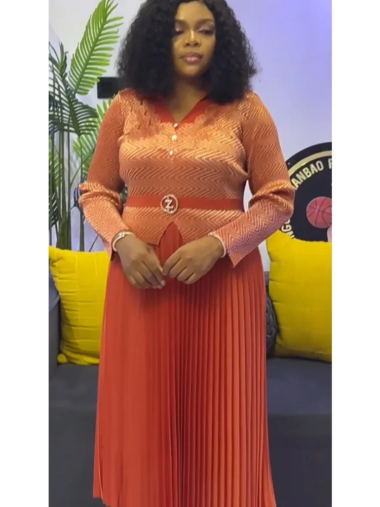 

Miyake Fold 2022, осеннее новое бронзовое платье с тиснением и лацканами, темпераментные свободные длинные женские платья