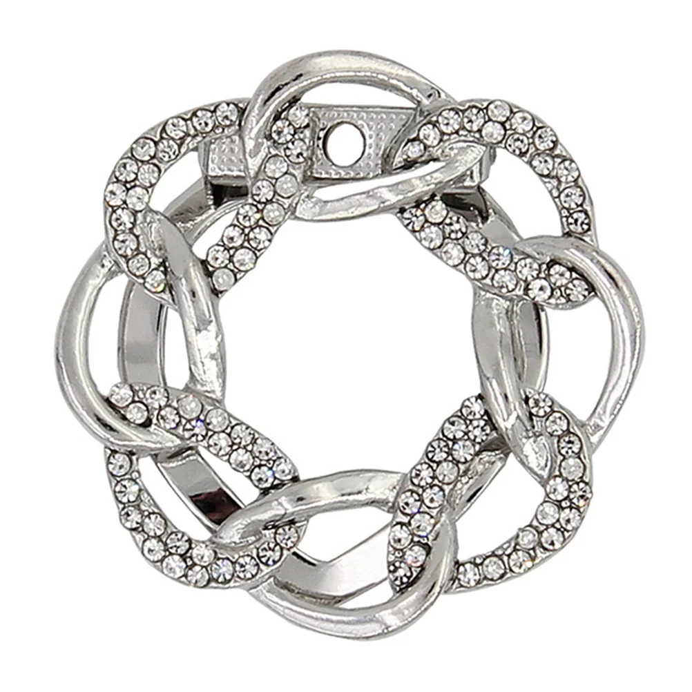 وشاح حلقة مشبك مشبك حريري كليب الملابس التفاف حامل للنساء تي شيرت وشاح السحابة فستان ملحقات للتزيين