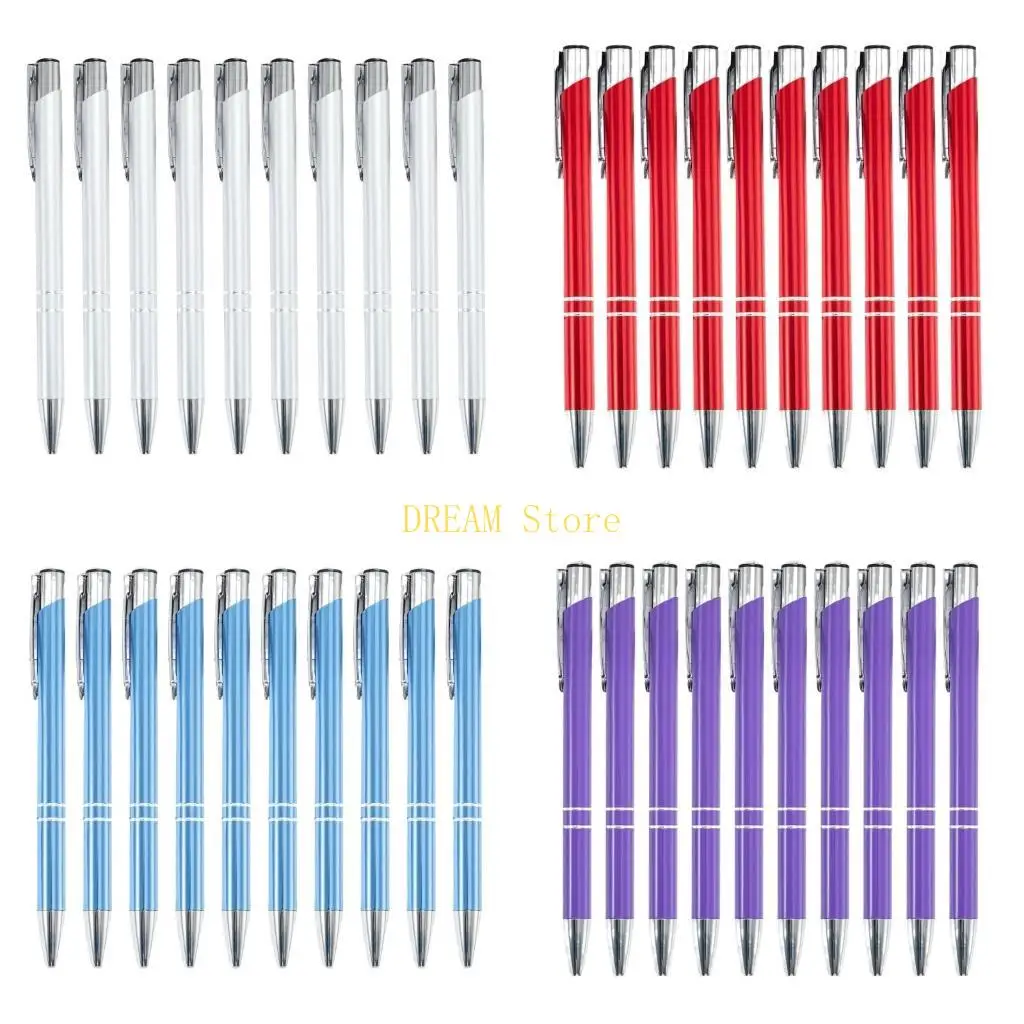 

10x/Set Ballpoint Pen Smooth Writing Pen Retractable Ballpoint Pen for School best sale