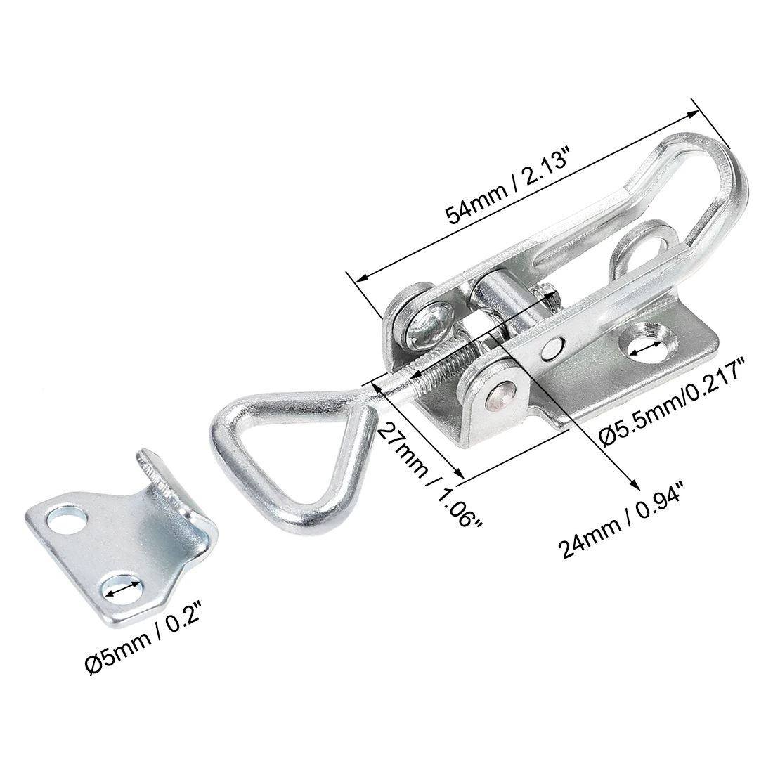 Latch Catch Toggle Quick Clamp 1KN Locking Load Iron Adjustable Hasp Lock for Home Sliding Door Furniture Cabinet Boxes Hardware