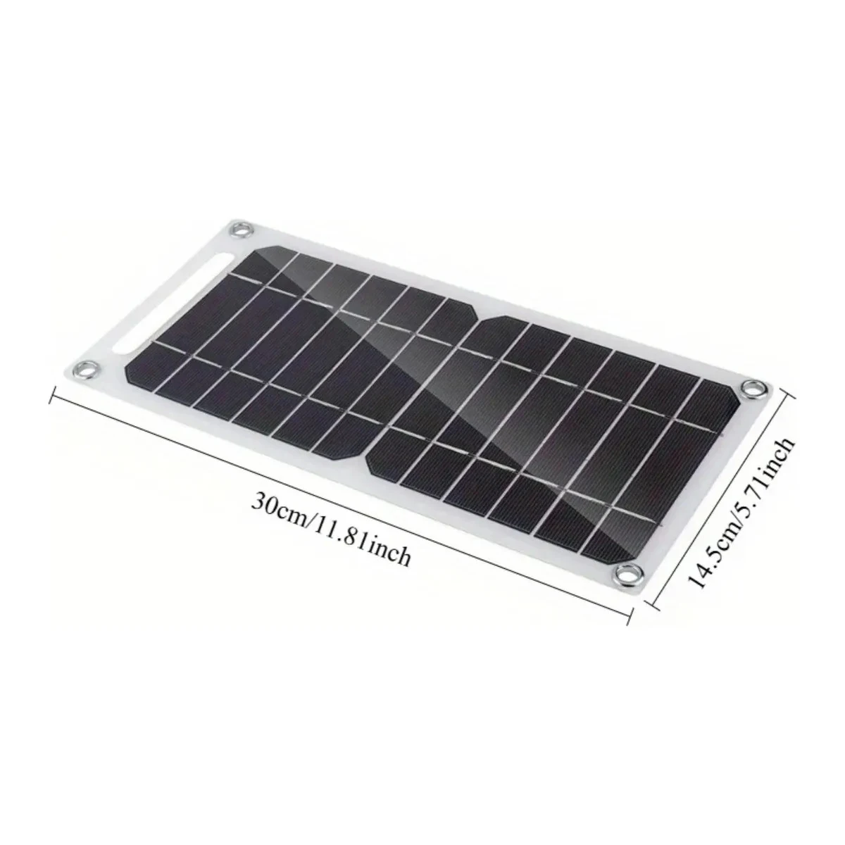 Portable High Efficiency Monocrystalline 5V 6W USB Solar Panel Charger for Cellphone Camera Fan Camping Multi Mounting Holes