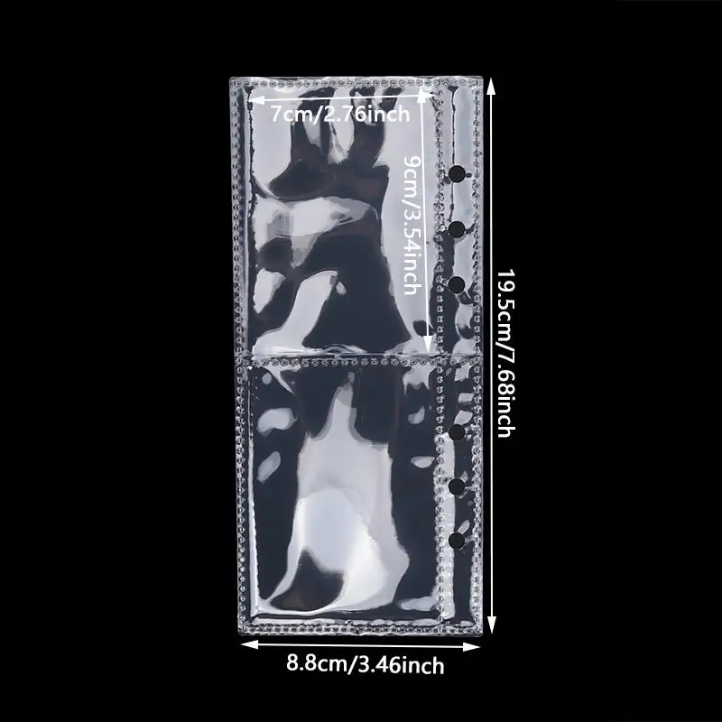 2026 Neuer schmaler A6-Einband für lose Blätter, 10 Stück, 1 Gitter, 2 3-Zoll-Aufbewahrungsbeutel, Postkarten-Ordner zum Sammeln von Büchern