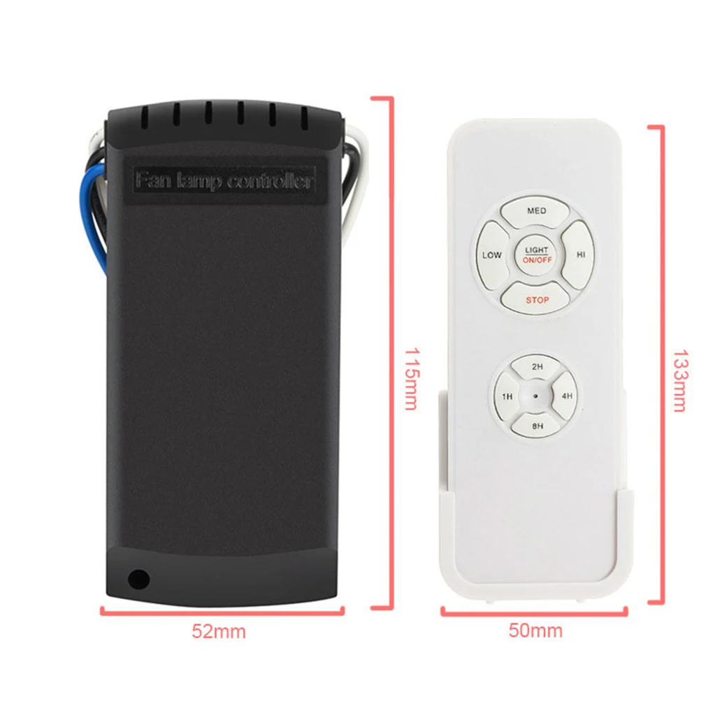 Universal Ceiling Fan Lamp Remote Control Kit Timing Wireless Control Switch Adjusted Wind Speed Transmitter Receiver