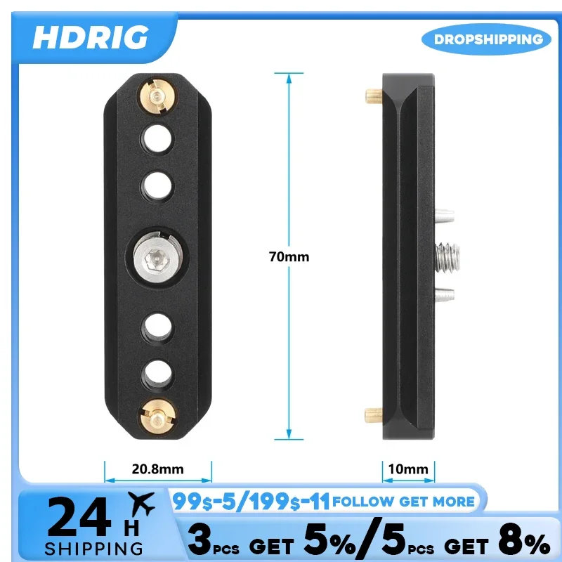 HDRIG Camera Quick Release Mini NATO Rail Anti Off Quick Release with 1/4