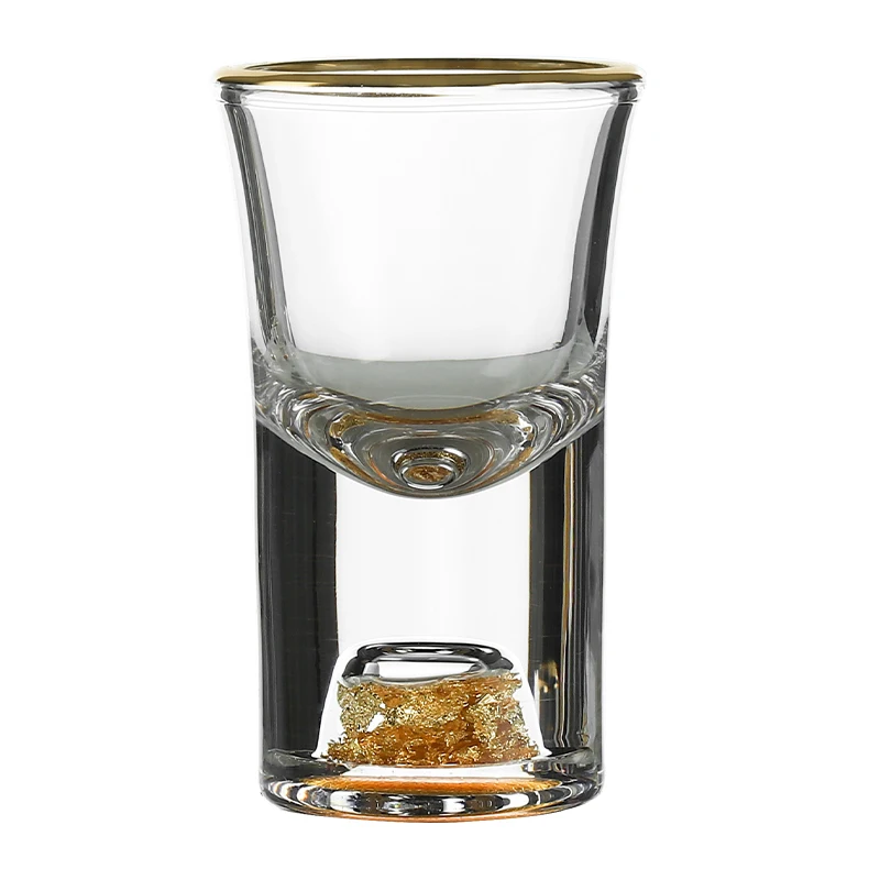 

Чашка Baijiu из золотой фольги Pige Home, 15 мл (с позолоченным ободом), бессвинцовая хрустальная стеклянная чашка