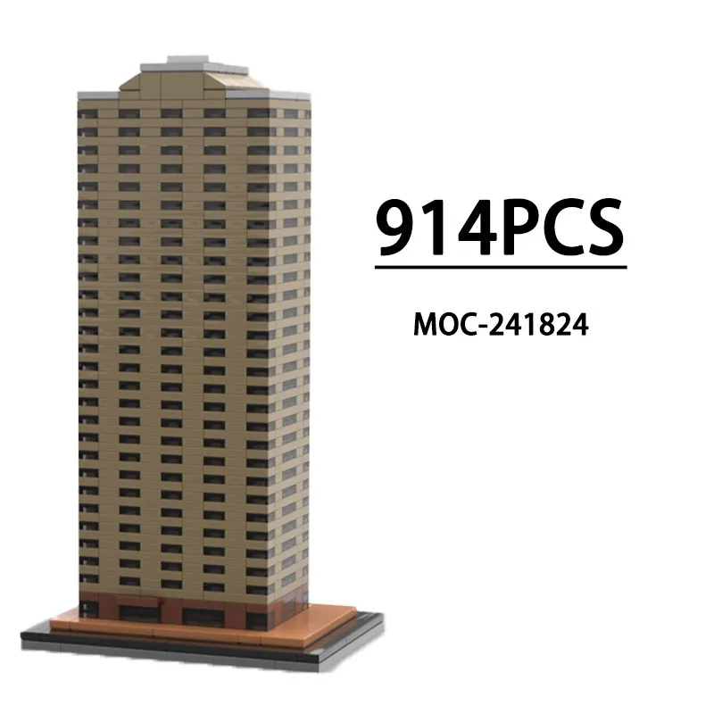 

MOC-241824 Строительный блок Несквит Эрнест и Молода Плаза Модель, 914 шт., Детский день рождения, Рождество, Новый год Игрушка в подарок