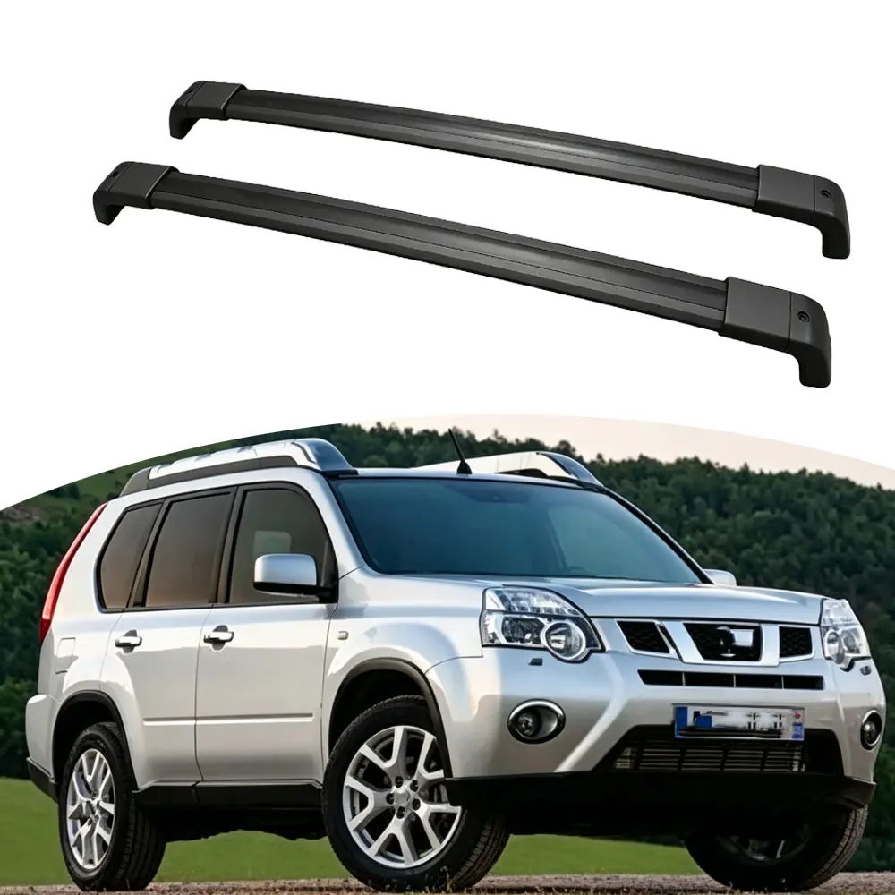 2PCS Heavy Duty Crossbar Cross Bar Fits For Nissan X-Trail T31 2008-2013 Roof Rack Rail Bar Aluminum