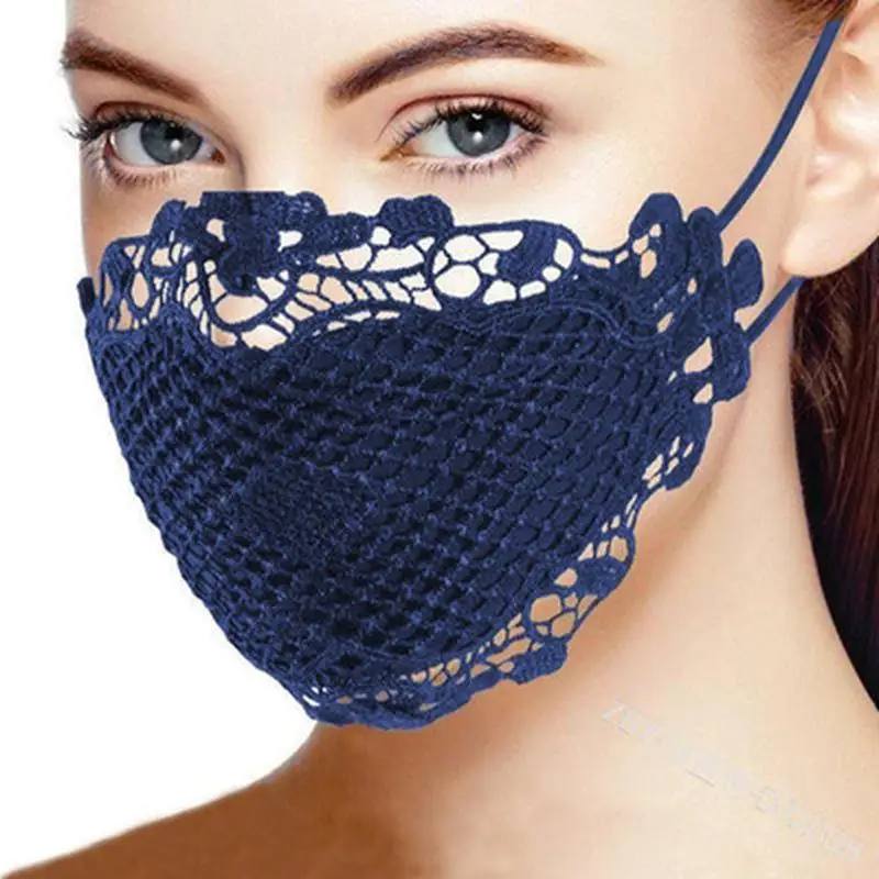 Women Lace Mask Reusable Breathable Safe Protection Face Masks Halloween Cosplay Reusable Mouth Halloween Cosplay Props