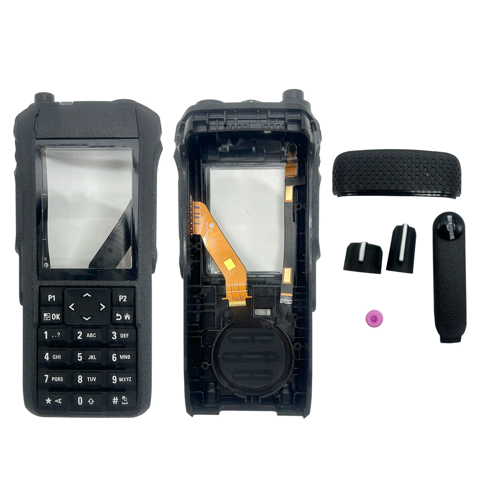 Replacement Front Housing Cover Case Kit With Full-keypad For R7 Portable Two Way Radio