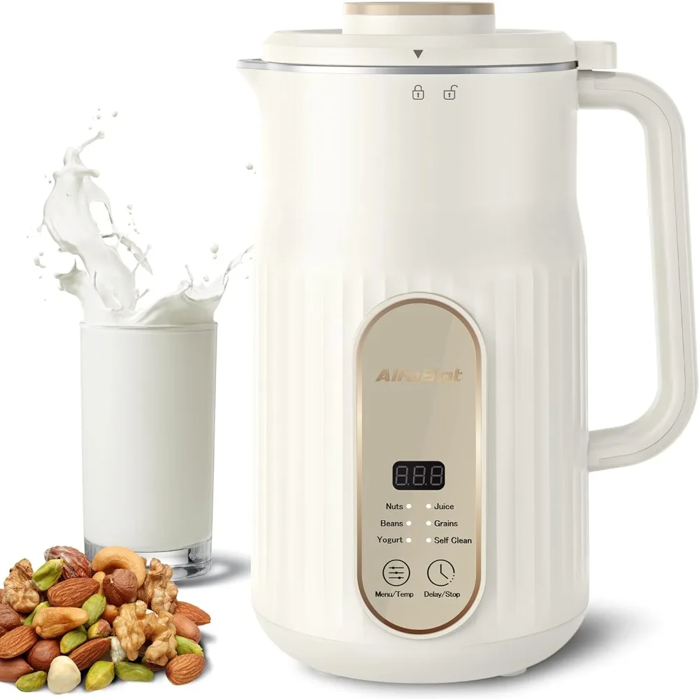 Máquina automática de leche de nueces N2, máquina de leche de almendra a base de plantas caseras, avena, soja, yogur, 5 modos/35OZ, grande