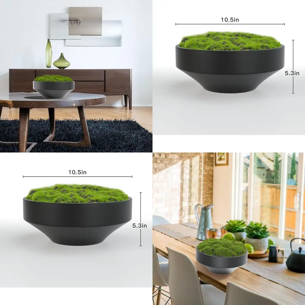 

Handcrafted 11 Mossy Ceramic Bowl, Ideal as a Home or Office Decorative Centerpiece