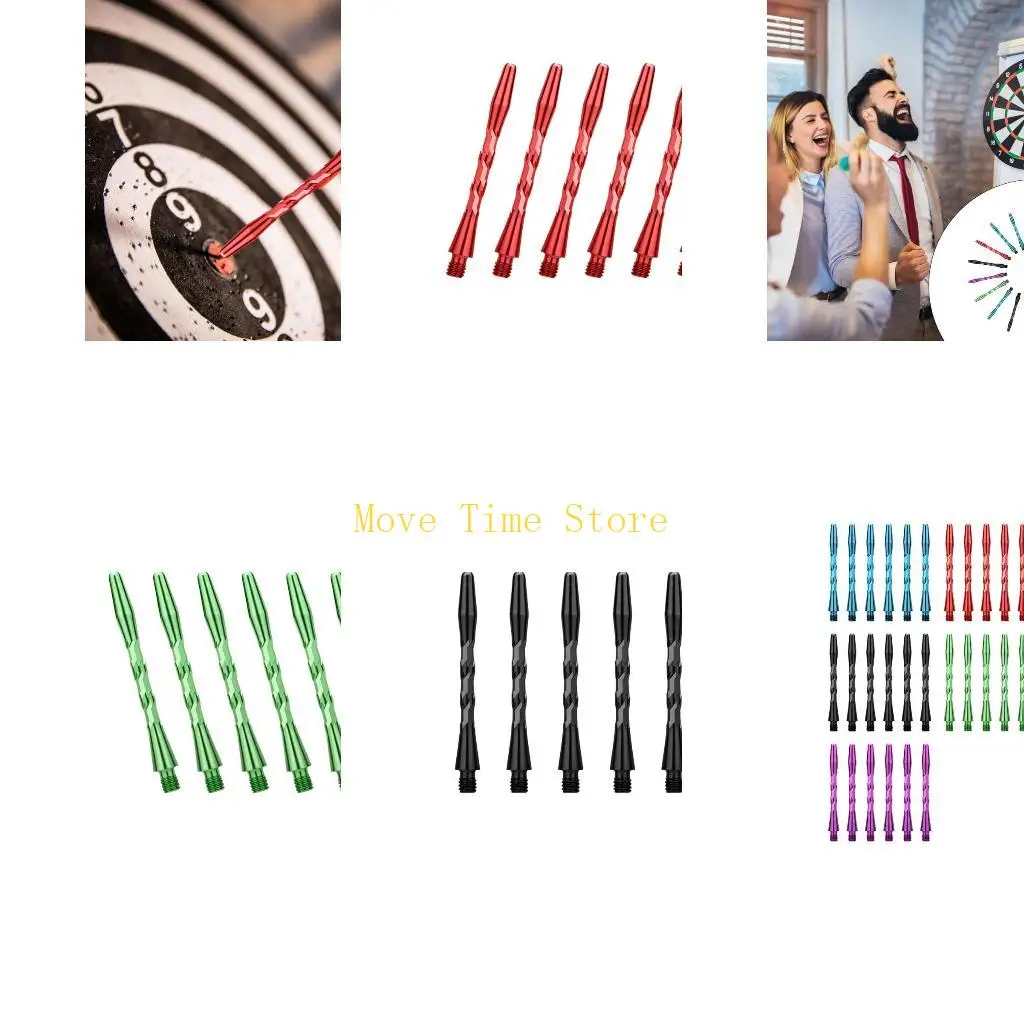 

92ME Набор из 6 алюминиевых валов для дротиков Стержни для дротиков с улучшенным захватом для лучшего захвата, совместимые с для