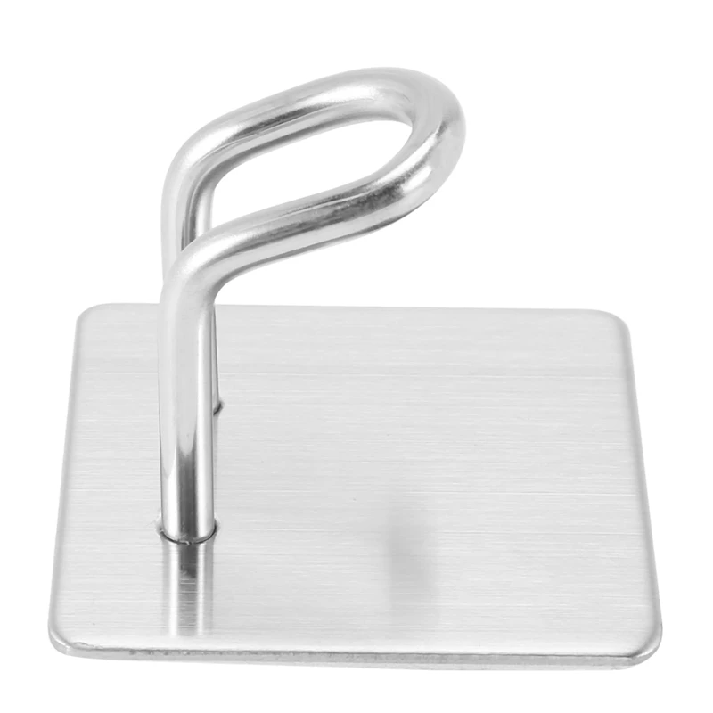 Adhesive Hooks,Stainless Steel Hook,Kitchen Hooks,Bathroom Wall Hooks For Hanging Towel Robe Hat Coat Key,6 Pack,Silver