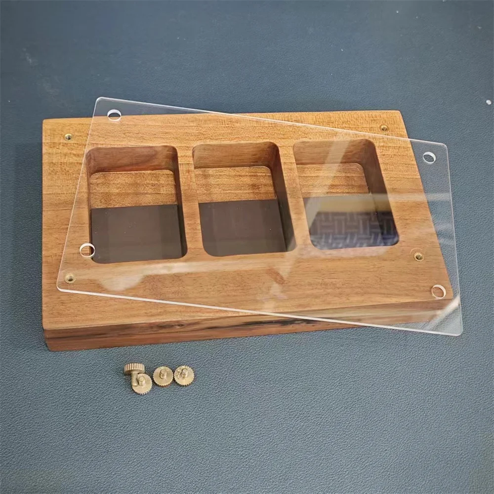 Handmade Solid Wood Lighter Display Case for Zippo Zorro Lighter Collection Protection Box Lighters Smoking Accessories