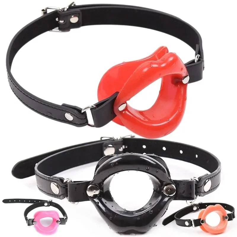 Female Blowjob Toy Sex Slave Silicone Lips O Ring Open Mouth Gag Oral Fetish Bdsm Bondage Restraints Erotic sexual toys adult