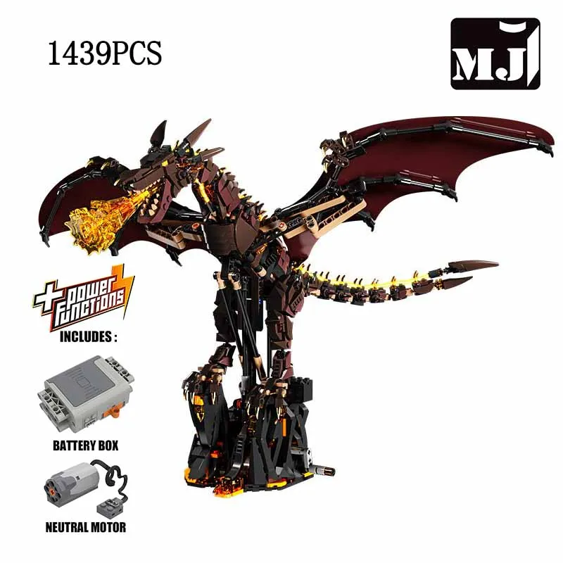 

Конструктор MJ BLOCK: Механическая модель динозавра Чаризард, развивающая игрушка для сборки, декор для рабочего стола, подарок на праздник для детей и взрослых