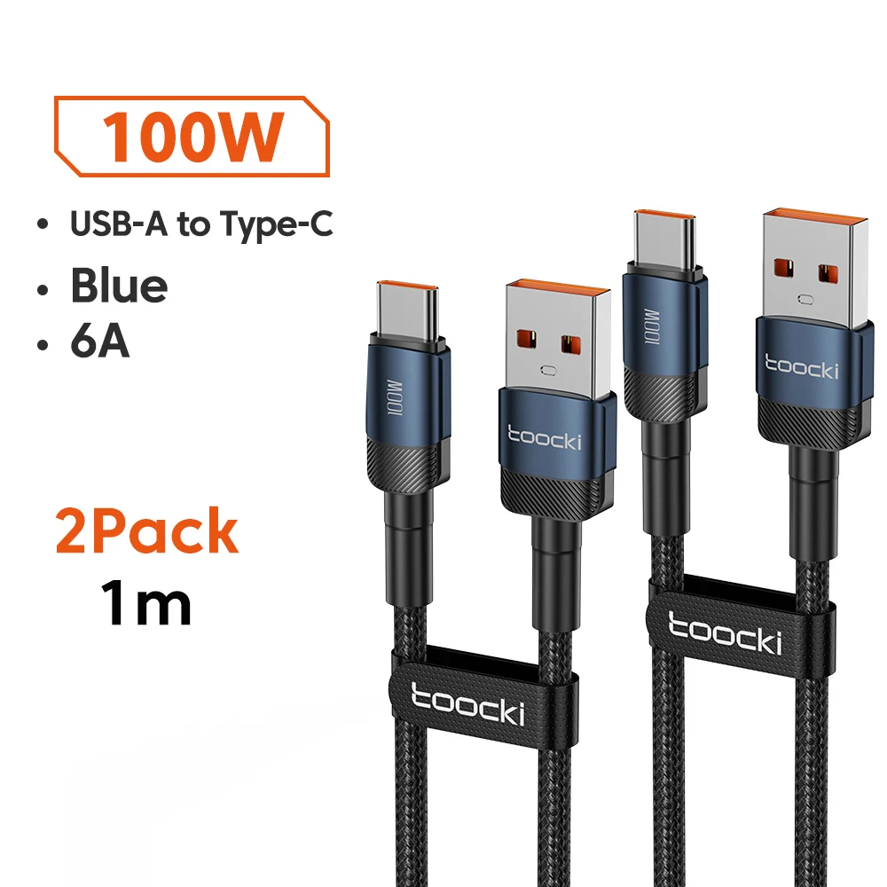 Toocki 6A USB Naar Type C Kabel voor Huawei Xiaomi PD 100W Snel Opladen Oplader USB C Data Cord Quick Charge voor Samsung Oneplus