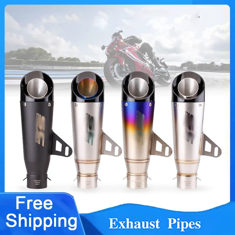 51mm Universal Motorcycle Exhaust SC Muffler Pipe DB Killer GP-Project For Yamaha R6 R15 R1 R3 MT07 Tmax155 XMAX GSX250 Pcx125