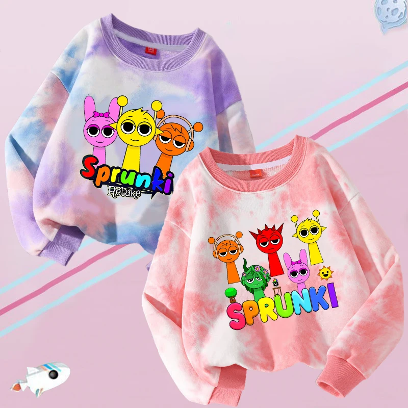 

Sprunkis Kids' Hoodie Boy Girl Cartoon Anime Sweatshirt Autumn Winter Insulation Sweater Long-sleeved Clothes Top Birthday Gifts