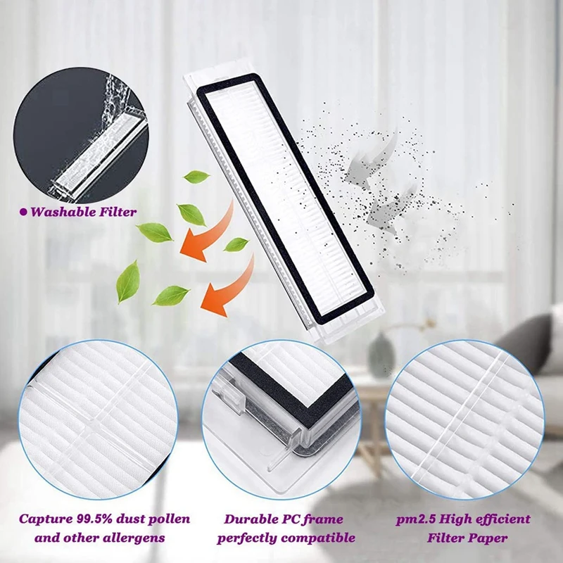 2025-10X Accessories For Xiaomi Roborock S5 Max S6 Max S6 Pure S6 Maxv S50 S51 S55 S60 S65 S5 S6 Vacuum Cleaner