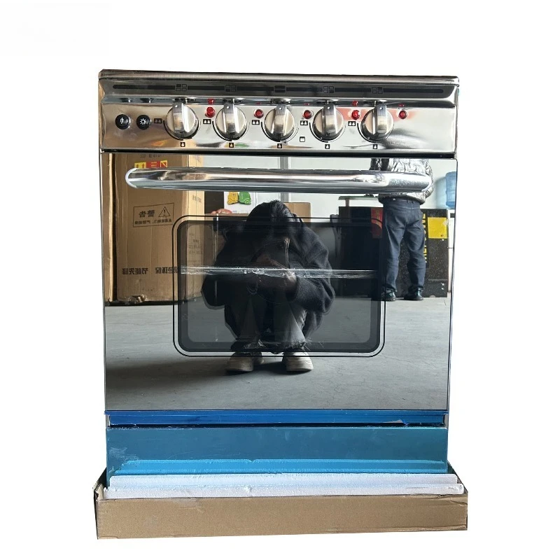 Independent kitchen four electric stainless steel one-piece oven