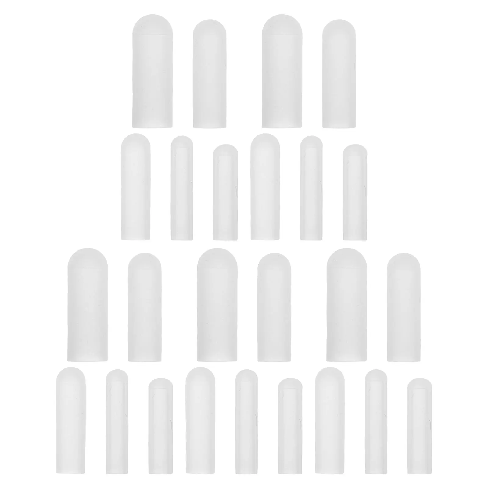 

25Pcs Silicone Zipper Head Protectors Reusable Laundry Accessories for Drum Protection Reduce Washing Noise 5 Sizes White