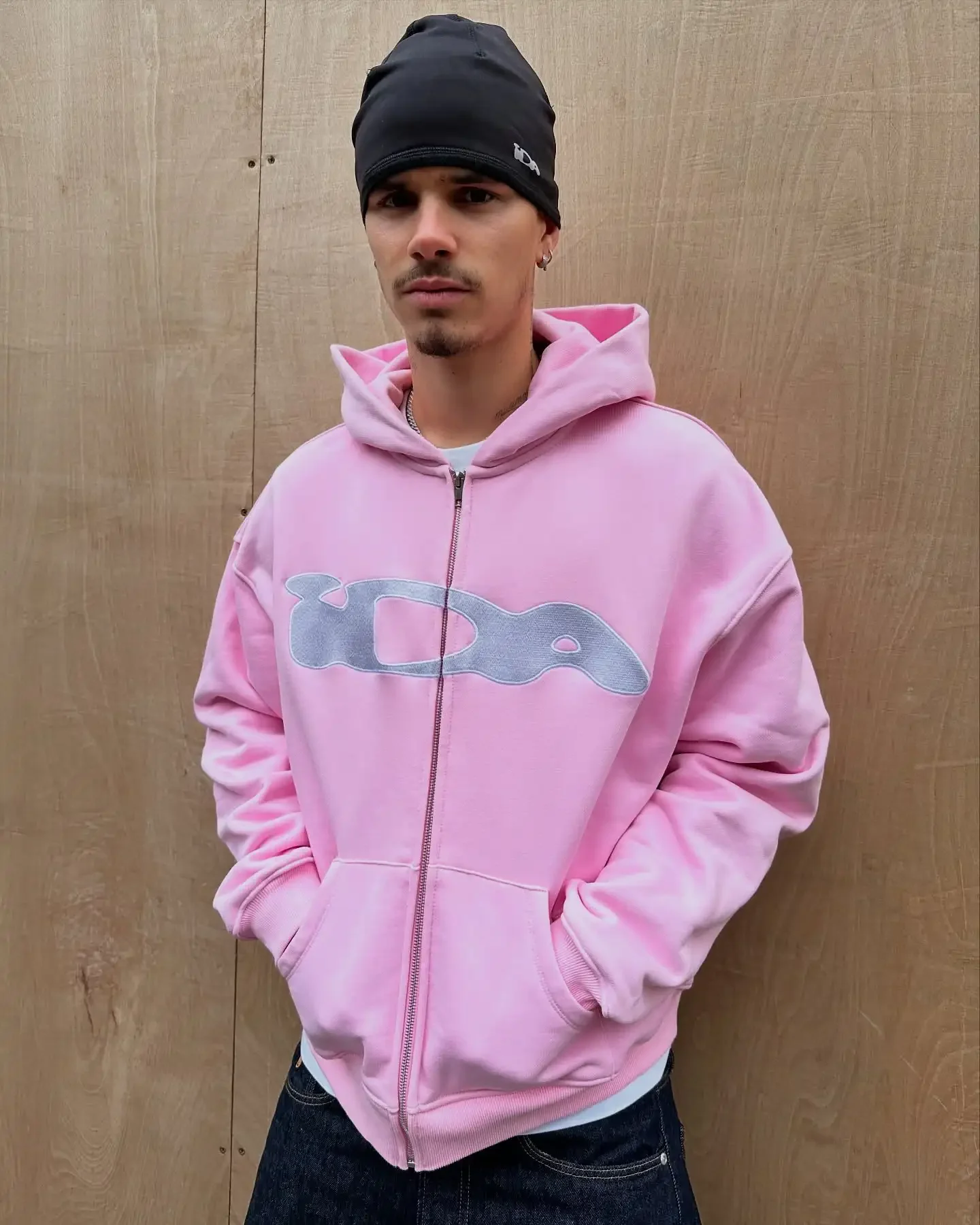 Y2K جديد قلنسوة بسحاب المرأة القوطية موضة شارع العليا الأمريكية خمر رسالة مطبوعة جاكيتات للرجال ملابس فضفاضة للنساء #6