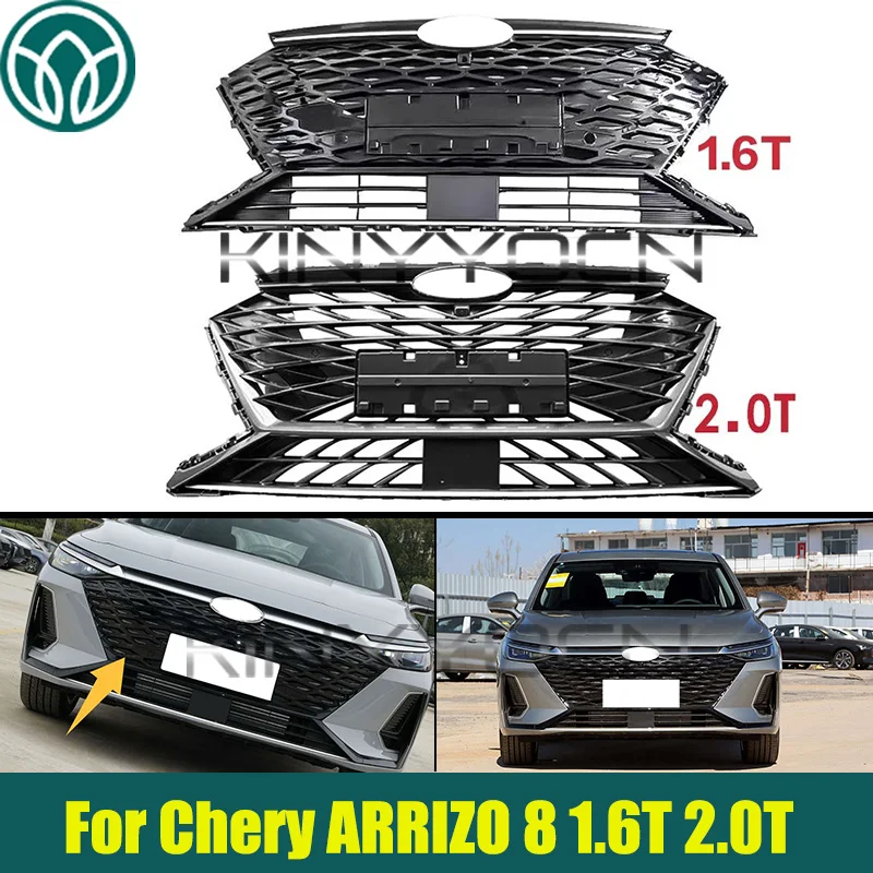 

Car Front Grille Radiator Grill Mesh For Chery ARRIZO 8 1.6T 2.0T Front Bumper Hood Grille