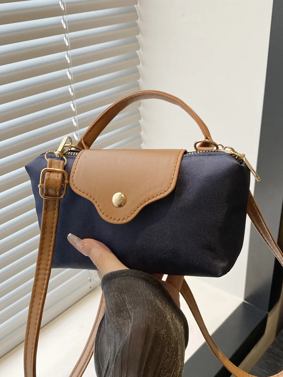 

Нейлоновая сумка для телефона с клецками и маслом, сумка на одно плечо, повседневная сумка для поездок на работу, мягкий искусственный материал, мода для молодых женщин