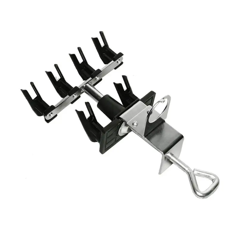 Airbrush Holder Gravity Stand Kit For Air Brush Paint Spray Gun Holding 6 Clamp-On Mount Table Bench Station