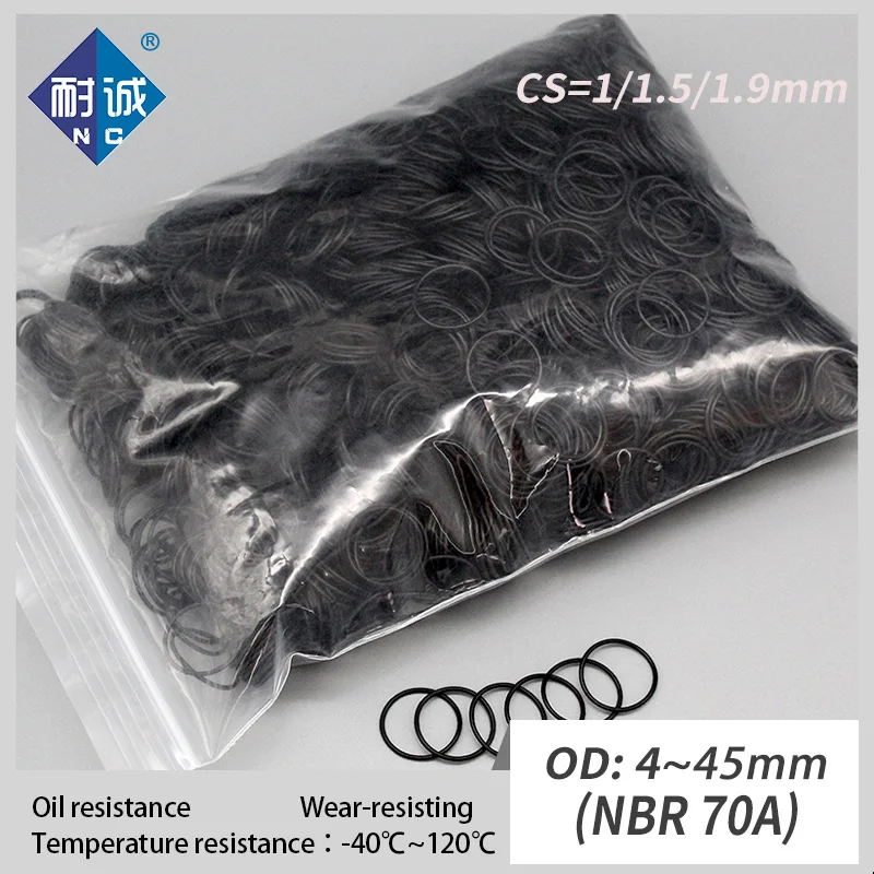 شحن مجاني NBR CS1/1.5/1.9 مللي متر سمك 70A الأسود النتريل المطاط يا الدائري ختم الأجهزة غسالة يا خاتم الختم طوقا مسطح