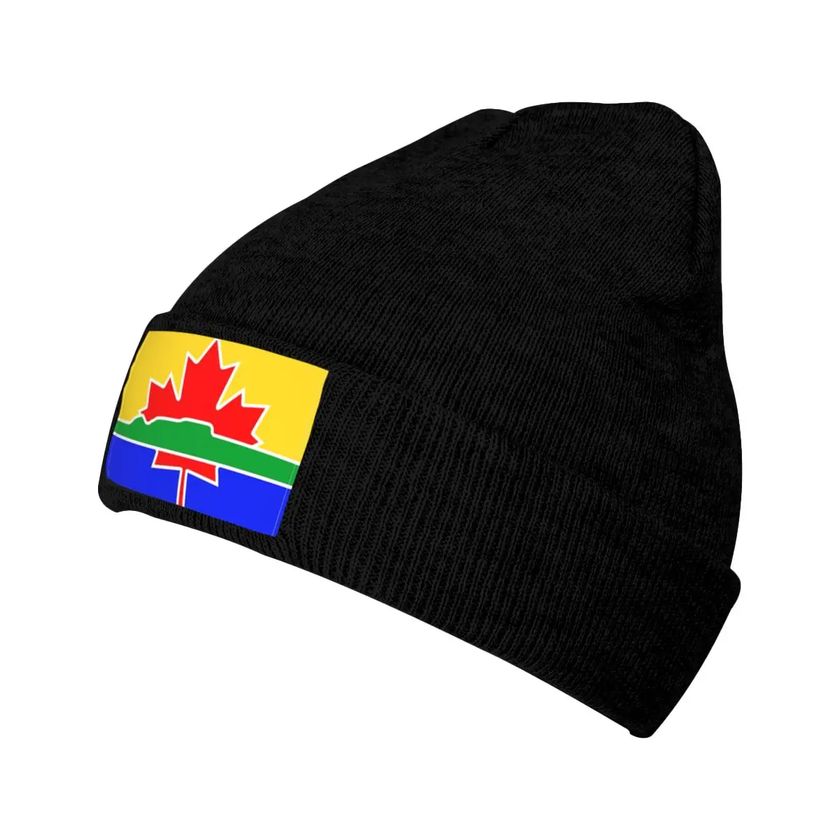 Flag Of Thunder Bay, Ontario (Canada) (1) Knit Hat Cap Knitted Beanie Hat Beanies Cap Unisex Hipster