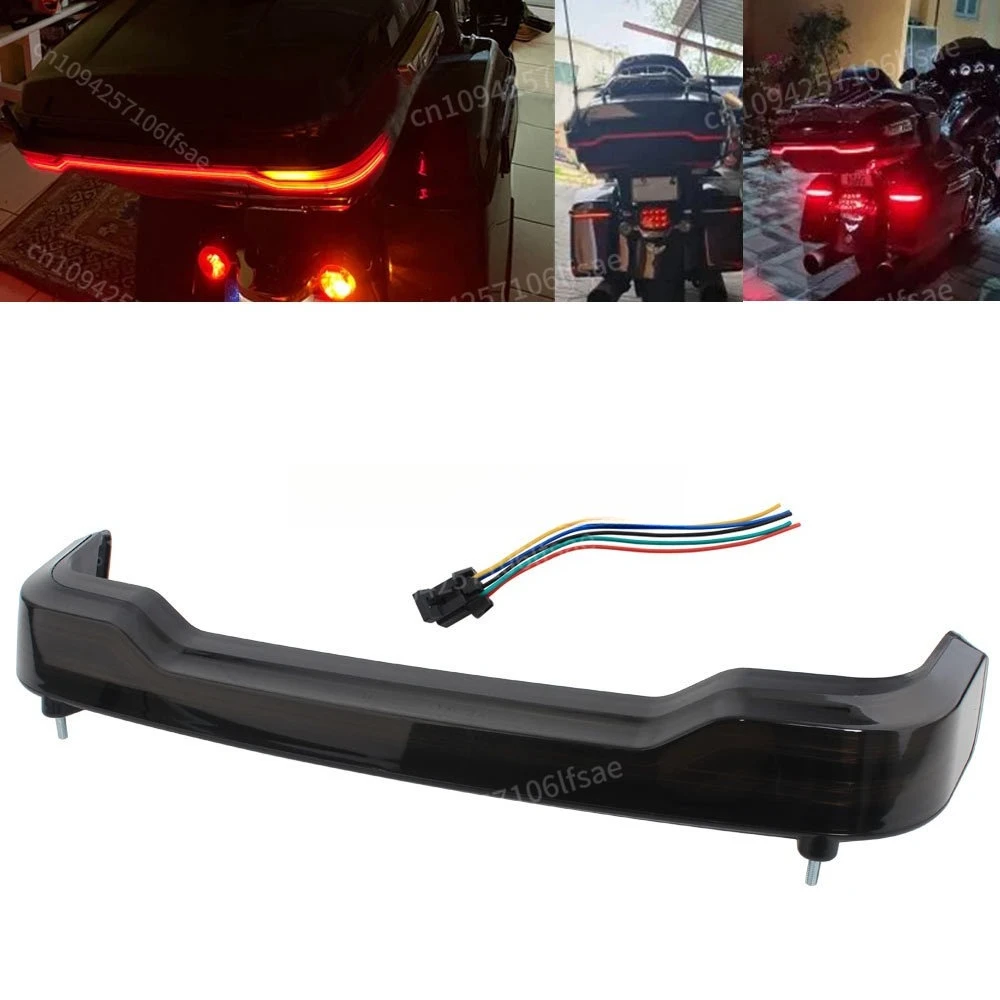 

For Electra Glide Ultra Limited CVO/SE FLHTKSE 2014-2021 Motorcycle Accesorios Trunk LED Taillight ABS Plastic Housing Smoked