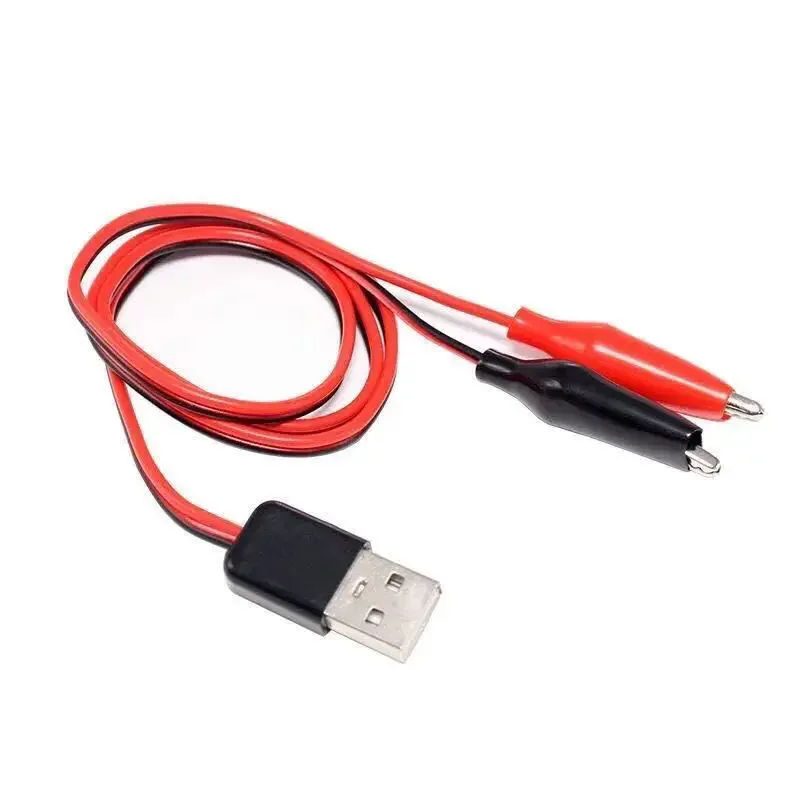 

NEW 58CM Metal Alligator Clip Crocodile Electrical Clamp For Testing Probe Crocodile Test Clip To USB Adapter Multimeter Car Hom