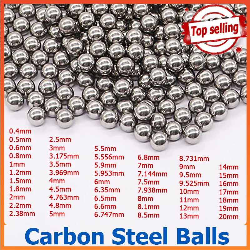 10-1000pcs Standard Carbon Steel Balls 1/1.5/2/2.381/2.5/3/3.5/4~20mm Solid Smooth Bearing Steel Ball Spherical Bead Ball