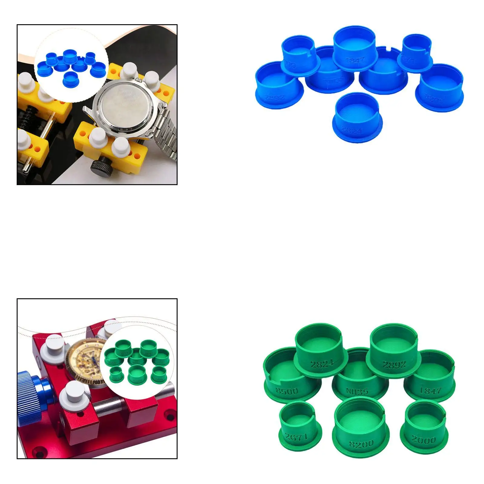 

Набор из 8 держателей для часовых механизмов, для обслуживания часов дома, универсальный, практичный, прочный аксессуар для часовщика, запчасть для ремонта