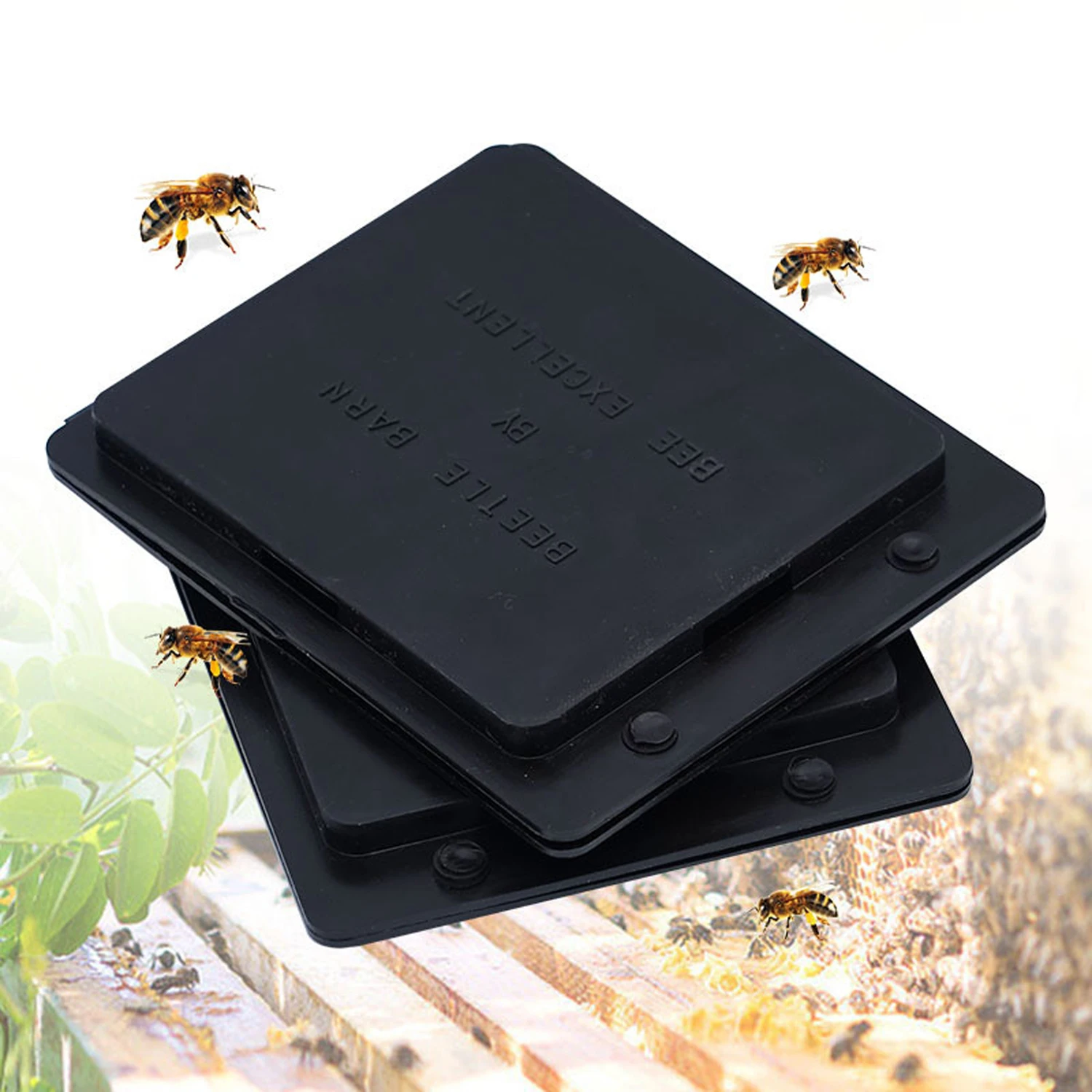 

10PCS Beetle Barn Hive Trap Trapping Insect Trap Collector Box Black Cover Beekeeping Equipment Tools Storage Nest Case Catcher