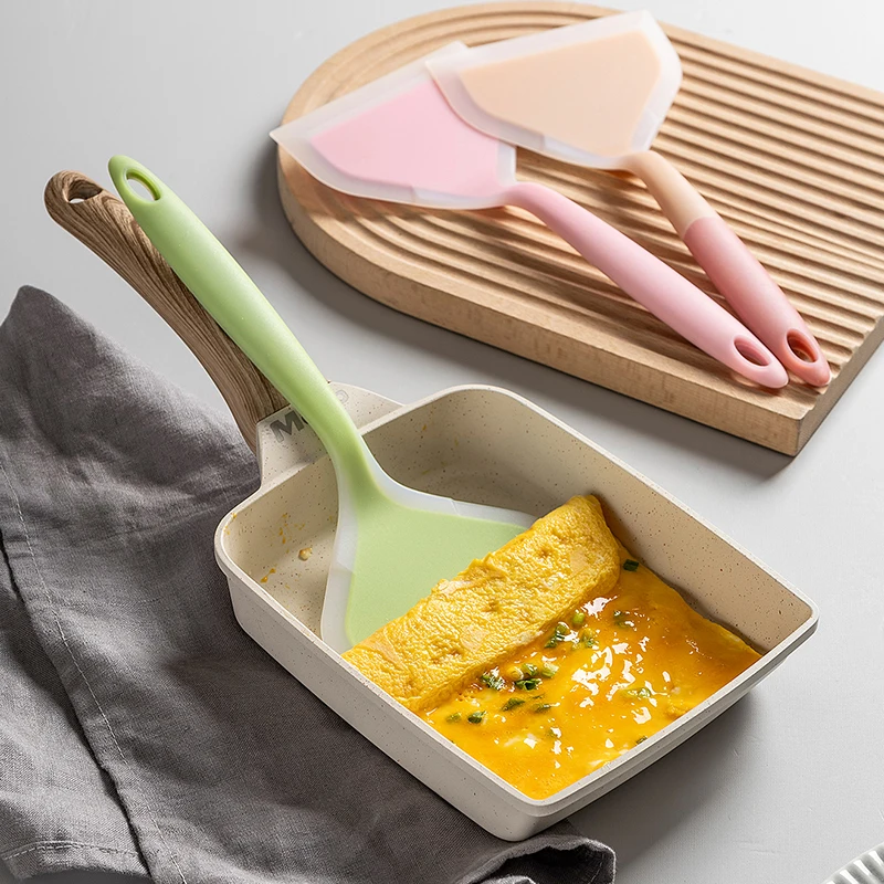 Silicone spatula wide mouth frying shovel okonomiyaki spatula home cooking stir-fry pan shovel kitchen tool