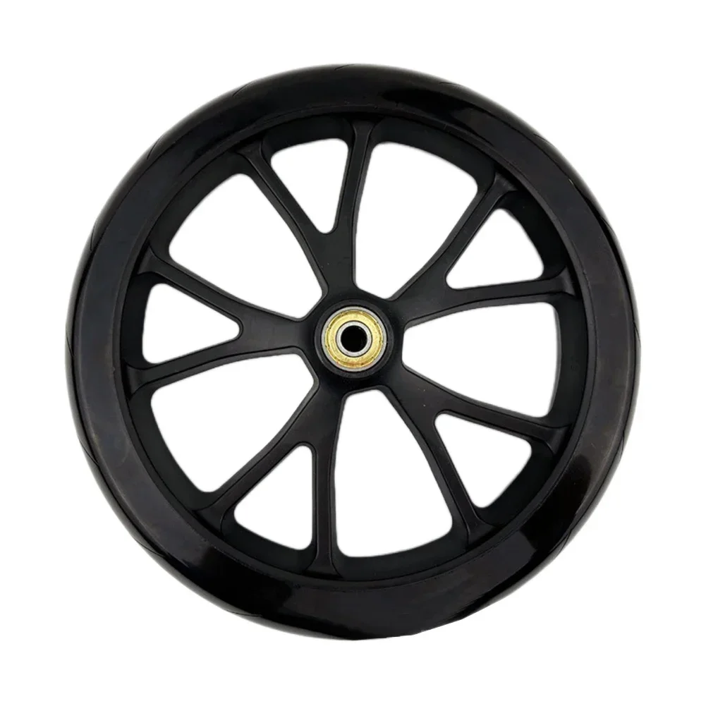 1pc 8-inch Scooter PU Wheel With Bearings Kids Kickscooter Wheel (5 /10spokes Wheel) For DIY Wheelchairs Scooters Accessories