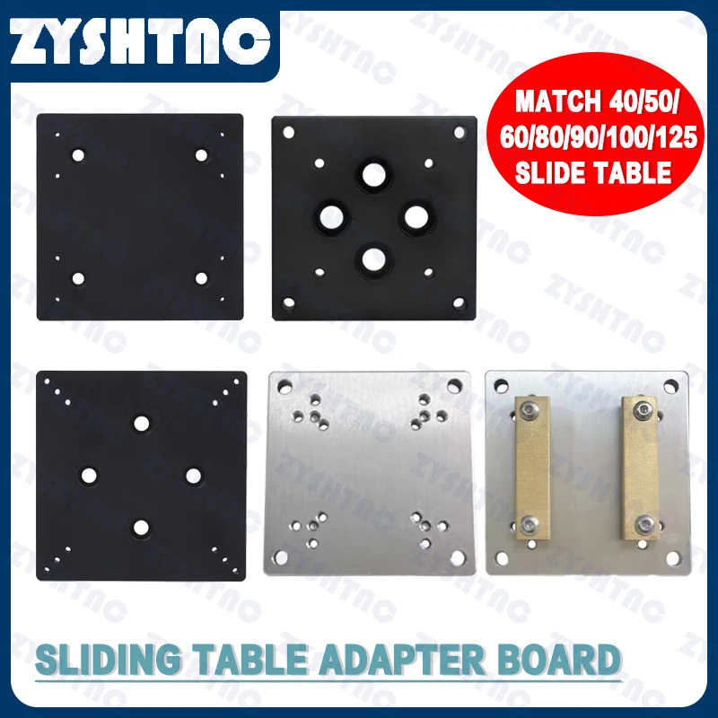 60MM Fine Tuning Vise Special Slide Base Accessories , Optical platform adapter board M3M4M6 screw hole installation slide table