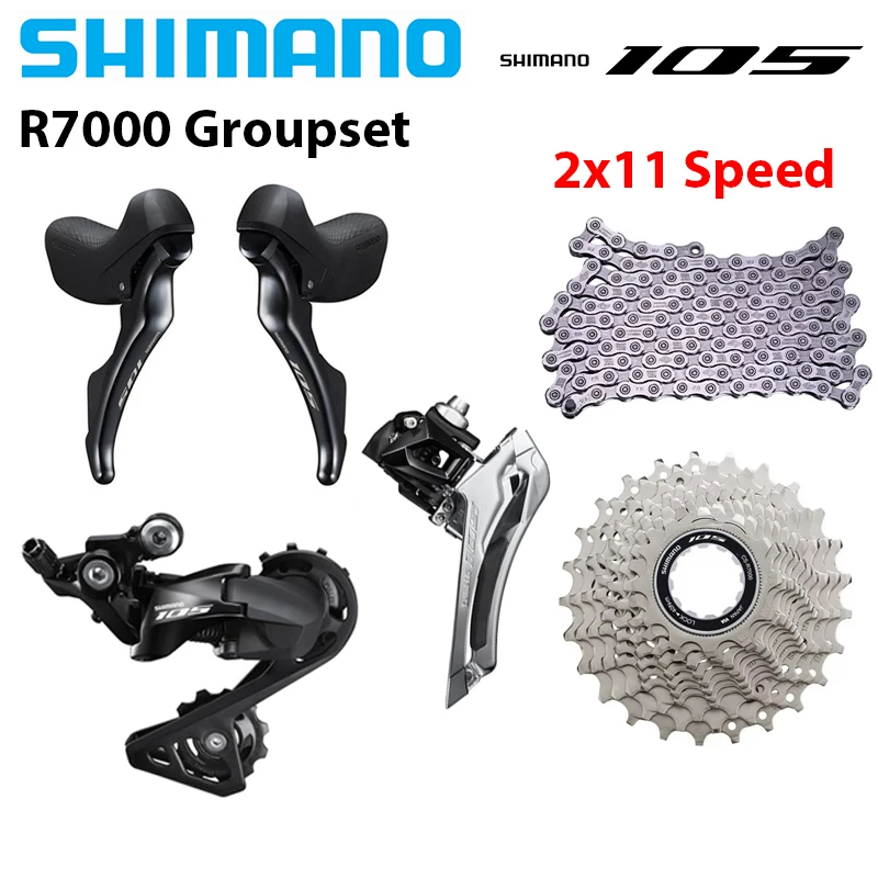 SHIMANO 105 R7000 2x11Speed Groupset Road Bike Bicycle Cassette 12-25T 11-28T 30T 32T 34T CN-LG500 ST-R7000 RD-R7000 FD-R7000